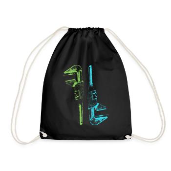 Rétro Vintage Outil Clé à molette - Sac de sport léger - noir - Devant