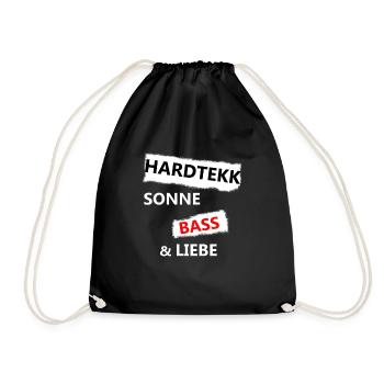 Hardtekk Tekk Techno Rave BPM Geburtstag Geschenk - Turnbeutel - Schwarz - Vorne