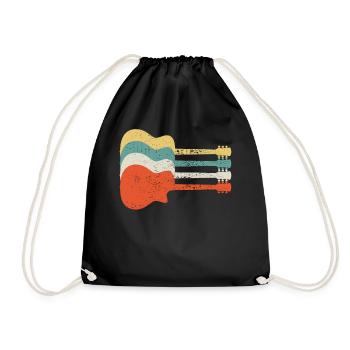 Guitar Retro - Drawstring Bag - black - Front