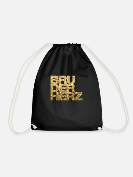 Bruderherz, Bruder, Geschenk, Idee, Geschwister - Turnbeutel - Schwarz