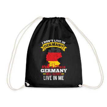 Germany - Drawstring Bag - black - Front