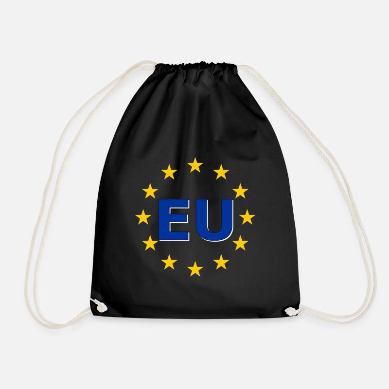 EU Symbol im Sternenring - Turnbeutel - Schwarz