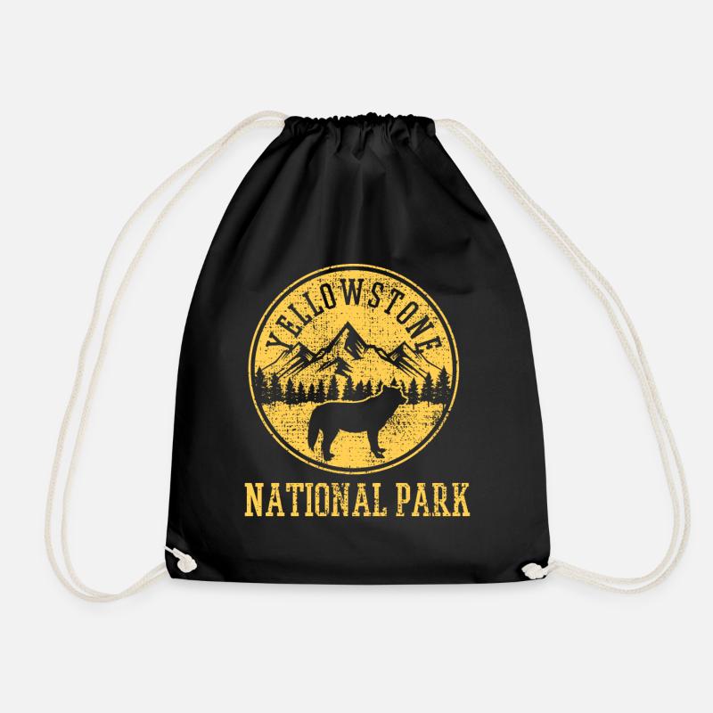 Yellowstone Nationalpark - Turnbeutel - Schwarz