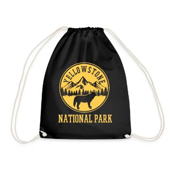 Yellowstone - Drawstring Bag - black - Front