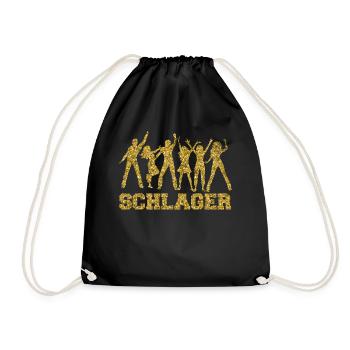 Schlager music celebration gift - Drawstring Bag - black - Front