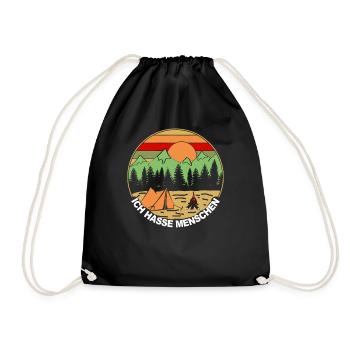 Je déteste les gens - Sac de sport léger - noir - Devant