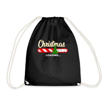 Christmas funny - Drawstring Bag - black - Front