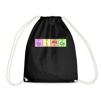 Science science physique math chimie - Sac de sport léger - noir - Devant