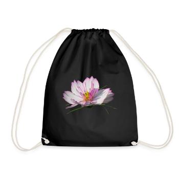 fleur magnifique en rose &blanc, fleurs, fleur - Sac de sport léger - noir - Devant