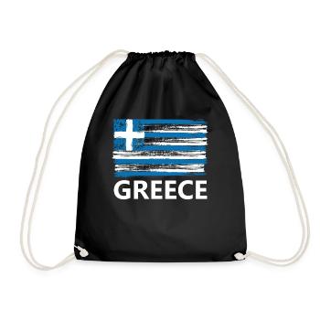 Cadeau du drapeau grec - Sac de sport léger - noir - Devant