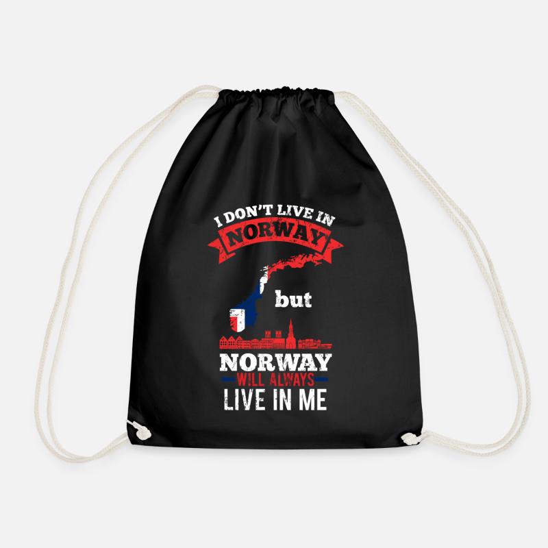 Norwegen - Turnbeutel - Schwarz