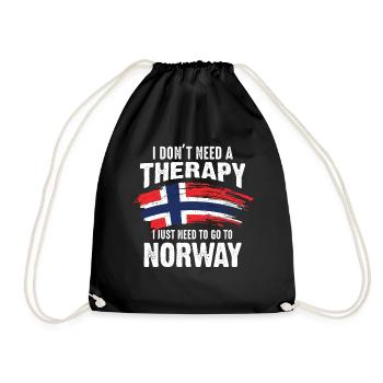 Thérapie norvégienne - Sac de sport léger - noir - Devant