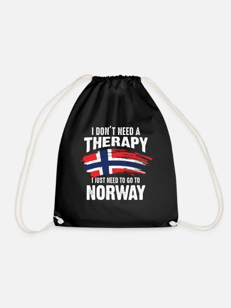 Norwegen Therapie - Turnbeutel - Schwarz