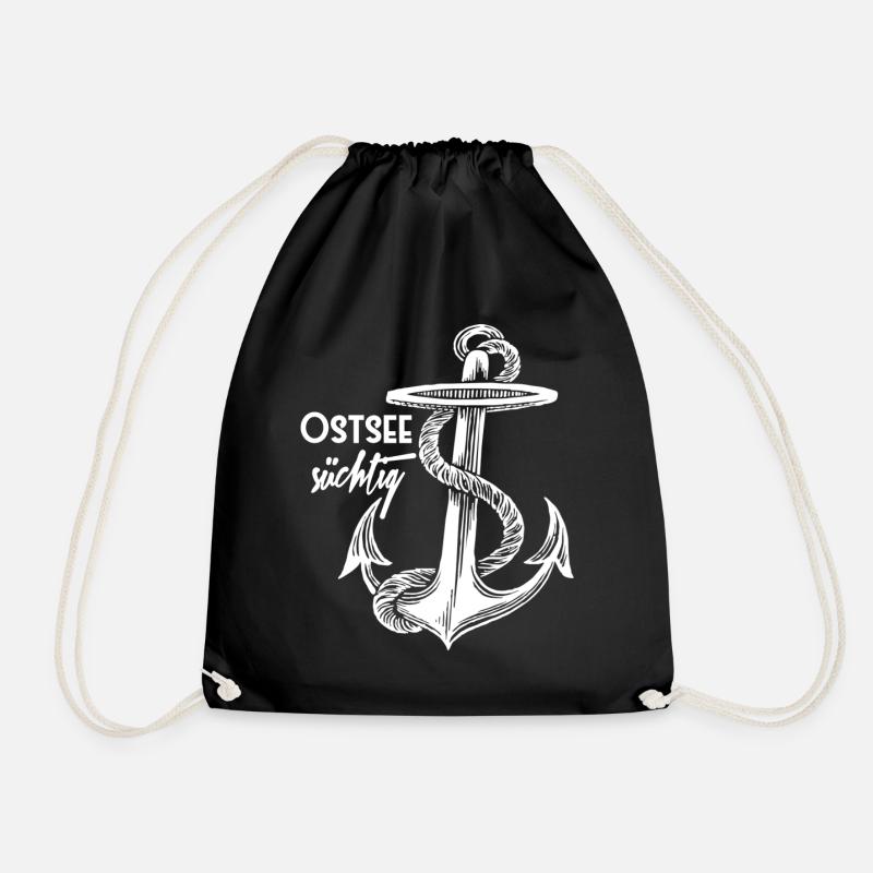 Ostsee-süchtig - Turnbeutel - Schwarz