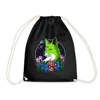 Fox Alien Space UFO troisième animal - Sac de sport léger - noir - Devant