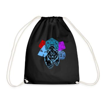 RPG Cubes Dice Ours battle Pen and Paper - Sac de sport léger - noir - Devant