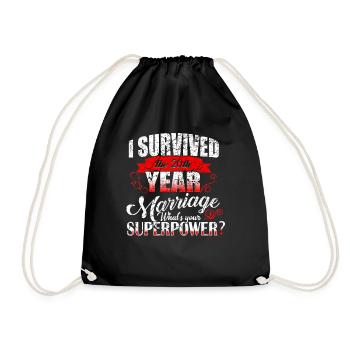 Anniversaire de mariage 20 ans marié - Sac de sport léger - noir - Devant