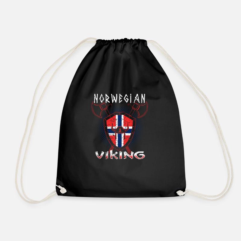 Norwegischer Wikinger - Turnbeutel - Schwarz