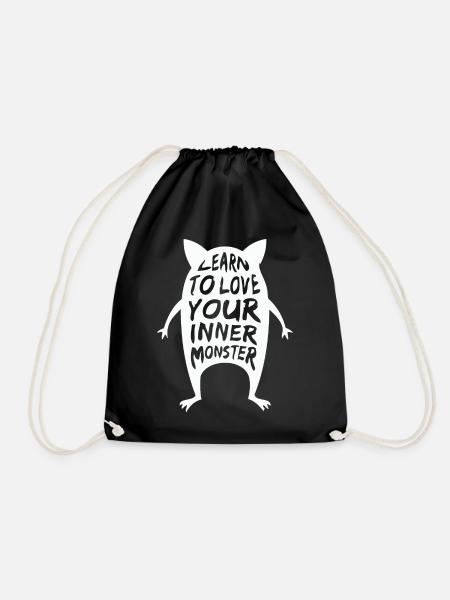 Learn to Love your inner Monster - Turnbeutel - Schwarz
