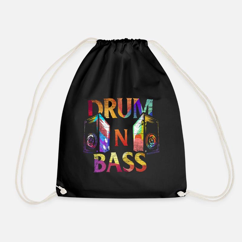 Drum n Bass Gift - Drawstring Bag - black