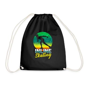 Inline Skating Inline Skating - Drawstring Bag - black - Front