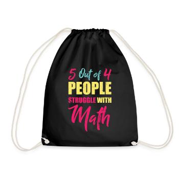 Mathe Hass - Turnbeutel - Schwarz - Vorne