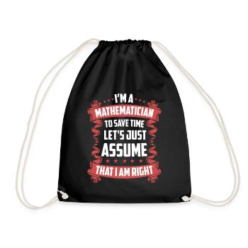 Math mathematician gift - Drawstring Bag - black - Front