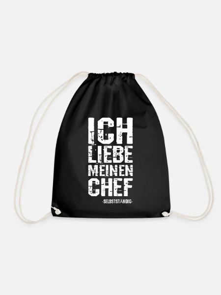 ICH LIEBE MEINEN CHEF - Turnbeutel - Schwarz