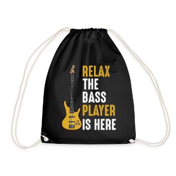 Gitarren Bassist Lustige Sprüche Cool Geschenkidee - Turnbeutel - Schwarz - Vorne