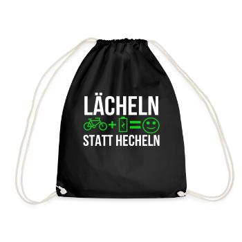 E bike - Drawstring Bag - black - Front