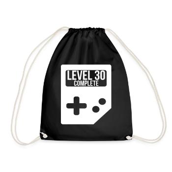 30th birthday man - Drawstring Bag - black - Front