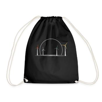 moulin à vent - Sac de sport léger - noir - Devant