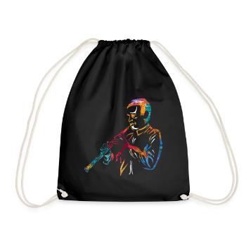 Oboe Gift - Drawstring Bag - black - Front