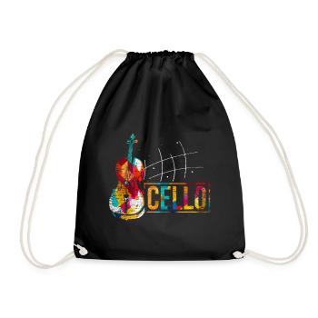 Violoncelle cadeau - Sac de sport léger - noir - Devant