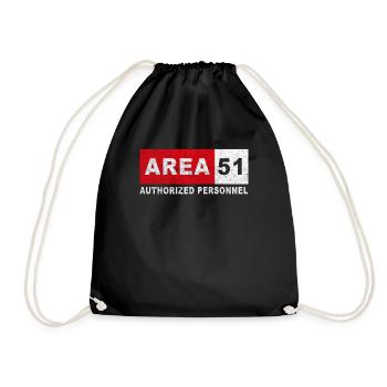 Area 51 Authorized Personnel - Drawstring Bag - black - Front