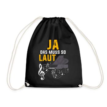 Piano Classical Music Jazz Musician Gift - Drawstring Bag - black - Front