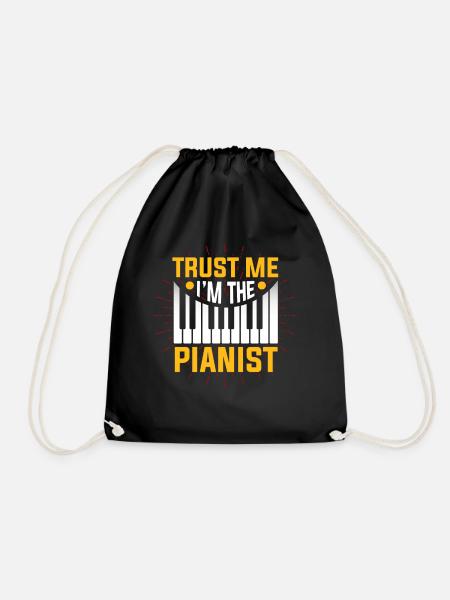 Klavier Pianist - Turnbeutel - Schwarz