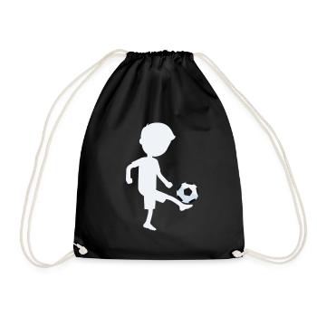 Footballer Football Football Football player - Drawstring Bag - black - Front