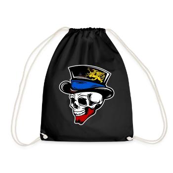 Skull Rostock - Drawstring Bag - black - Front