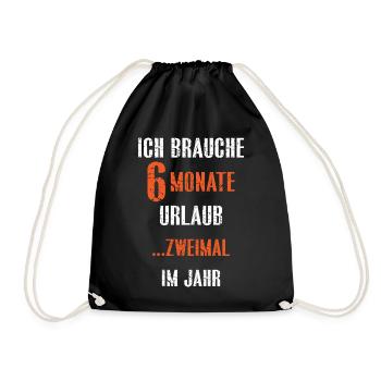 J'AI BESOIN DE 6 MOIS DE VACANCES .... DEUX FOIS PAR AN - Sac de sport léger - noir - Devant