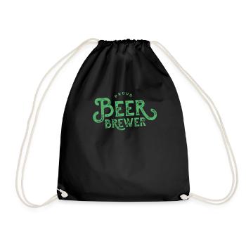 Brew beer brewers - Drawstring Bag - black - Front
