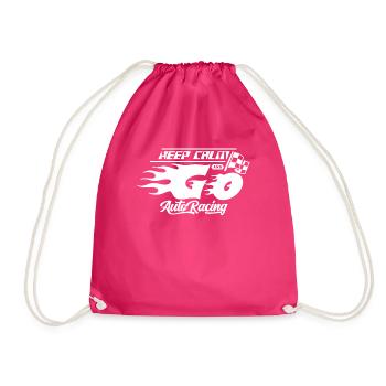 Motorsport Autorennen Rennfahrer Rennen - Turnbeutel - Fuchsia - Vorne