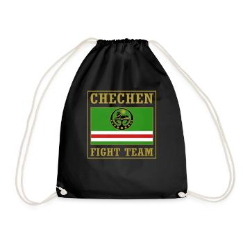 Chechnya Fight Team. Chechen Flag - Turnbeutel - Schwarz - Vorne