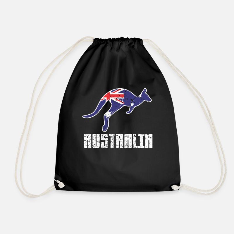 Australien Australier Flagge Känguru - Turnbeutel - Schwarz