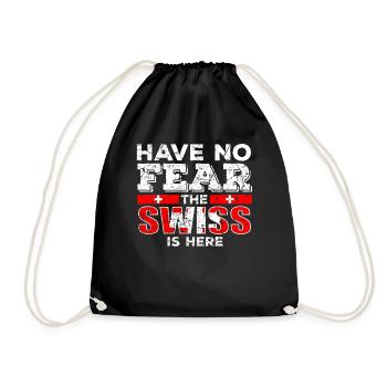 Suisse suisse suisse drapeau - Sac de sport léger - noir - Devant