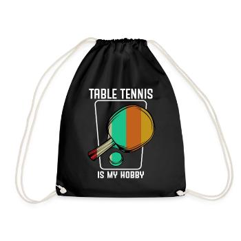 table tennis - Drawstring Bag - black - Front