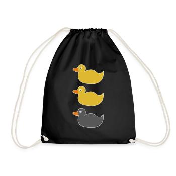Canard canard canard gris - Sac de sport léger - noir - Devant
