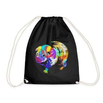 Cadeau cochon d'Inde - Sac de sport léger - noir - Devant