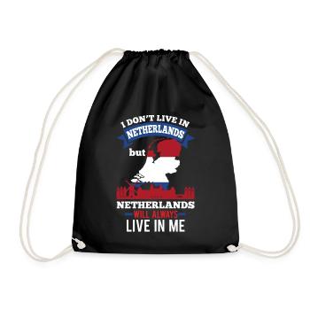 Pays-Bas Hollande - Sac de sport léger - noir - Devant