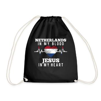 Netherlands Jesus - Drawstring Bag - black - Front